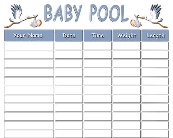 Baby shower guess the due date and weight cheap