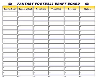 Fantasy Football Draft Board - Etsy