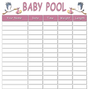 Baby Birth Game Pregnancy Due Date Game Baby Mother Shower Etsy
