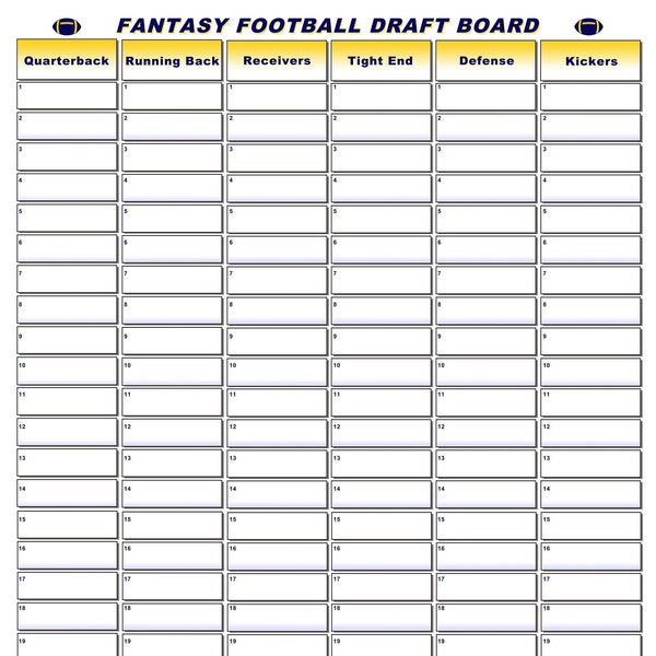 2024 Fantasy Football Draft Kit Etsy