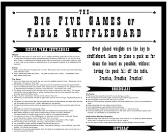 Shuffleboard Poster Etsy