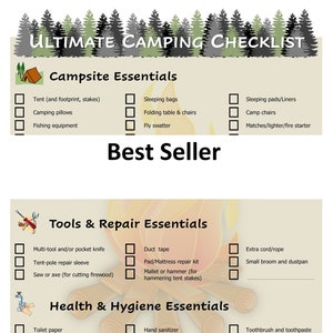 Hiking and camping checklist deals
