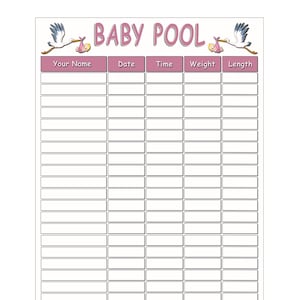 Juego de adivinanzas de nacimiento borrable para baby shower, fecha de parto, juegos de embarazo, tabla de billar de 22 x 34, niña sin género, estilo de adivinación + bolígrafo, ideas para fiesta de baby shower