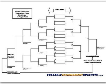 Match bracket Etsy image about Printable 16 Team Bracket identified as Event bracket Etsy