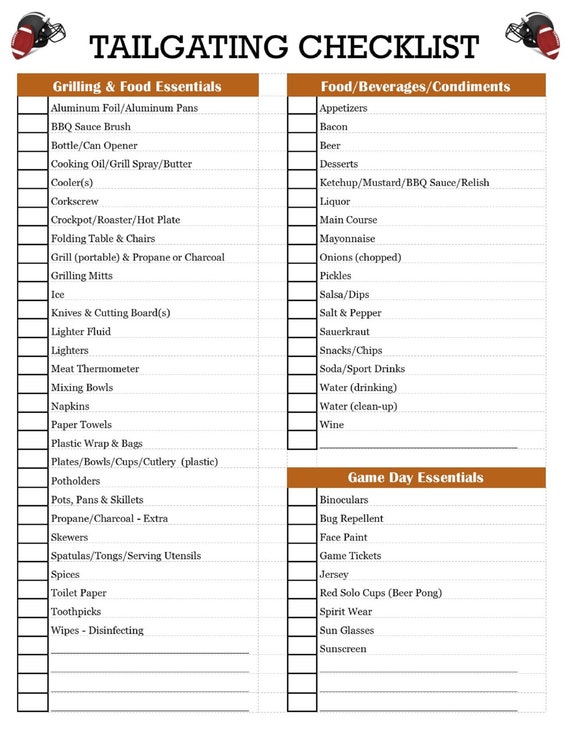 BBQ Essentials List