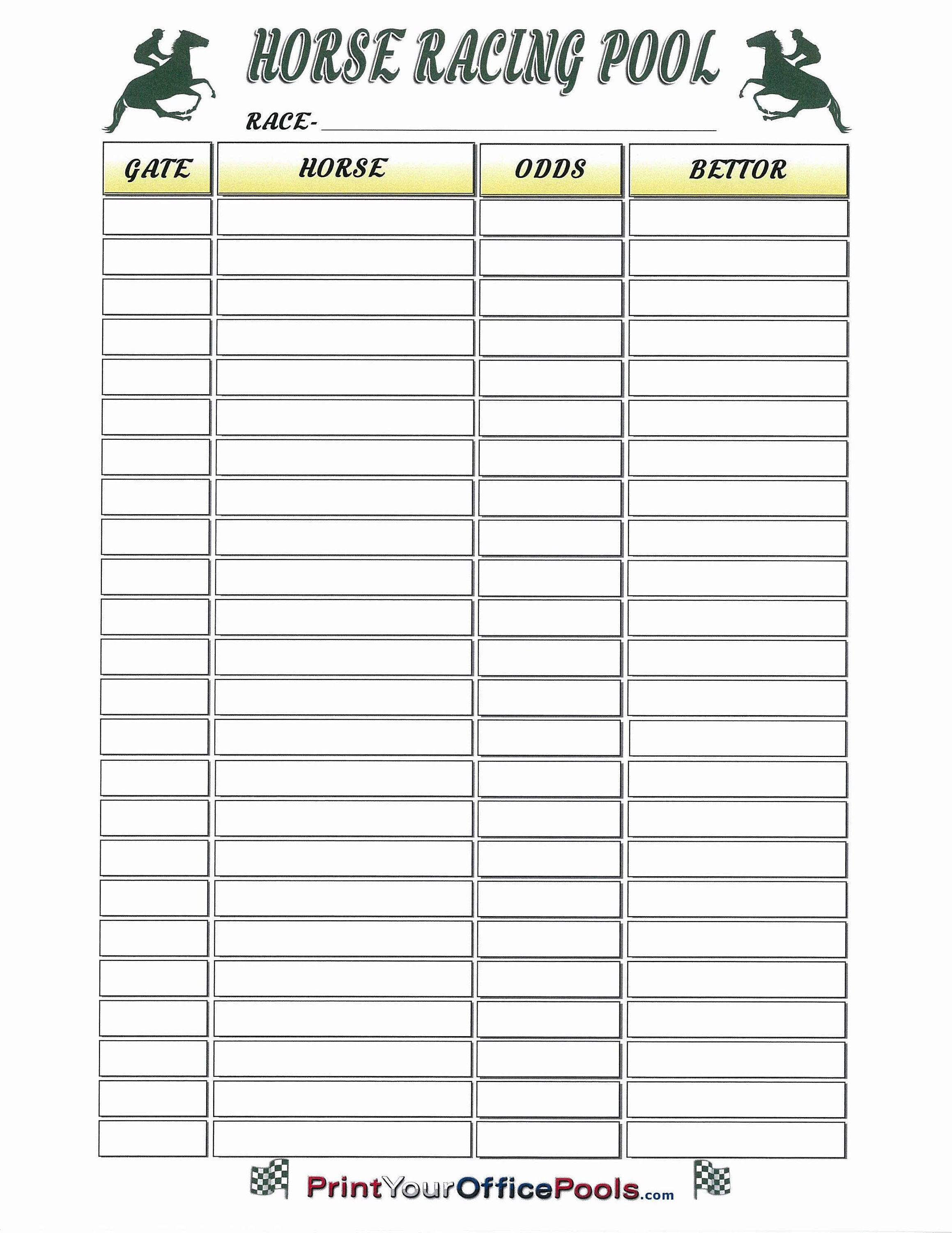 22 X 34 Erasable Chart Winning Horse Betting Pool for Etsy 22 X 34 Erasable Chart Winning Horse Betting Pool for Etsy