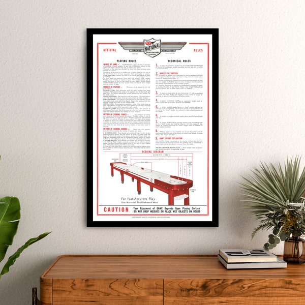 Shuffleboard Rules - Etsy