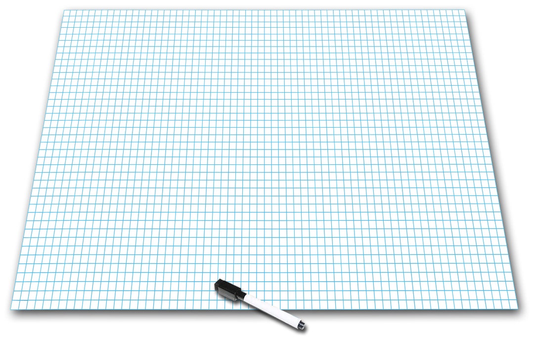 Reusable Grid Graph Paper Perfect for Home Designs, Kitchen Layouts,  Landscape Planning, Science Projects or Building Designs 