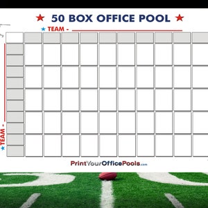 100 Football Squares Dry Erase Board - 24x36 Inch Office Pool Game Set With Pen & Cloth