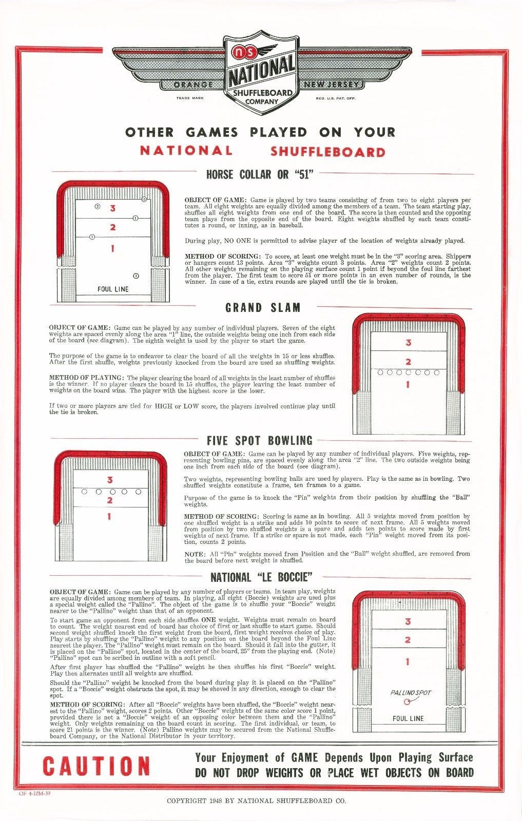 Shuffleboard Rules Printable