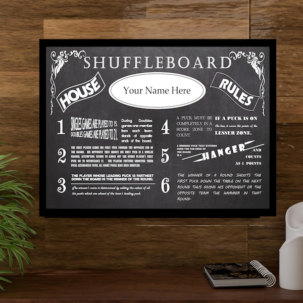 Shuffleboard Rules Etsy