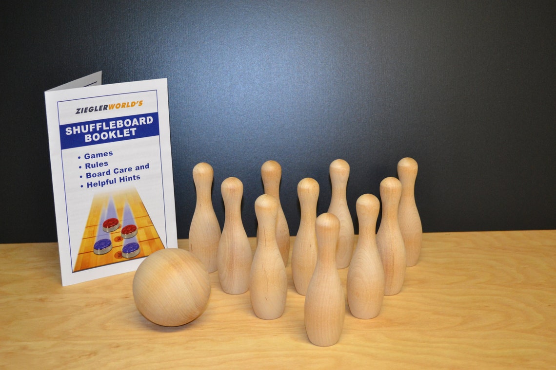 Table Shuffleboard Bowling Pinsetter 10 Pins Erasable Etsy