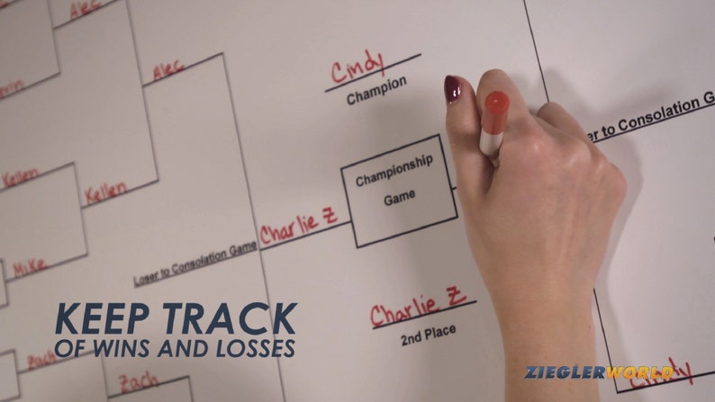 erasable tournament bracket double elimination blind draw