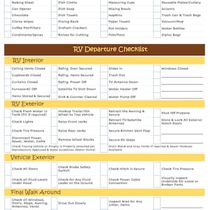 Ultimate RV Packing List Checklist Digital Download Printable Never Forget Supplies Double Sided Make Packing A Stress Free Vacation image 2