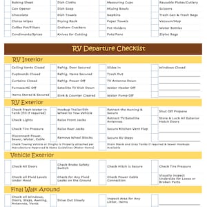Ultimate RV Packing List Checklist - Digital Download Printable - Never ...