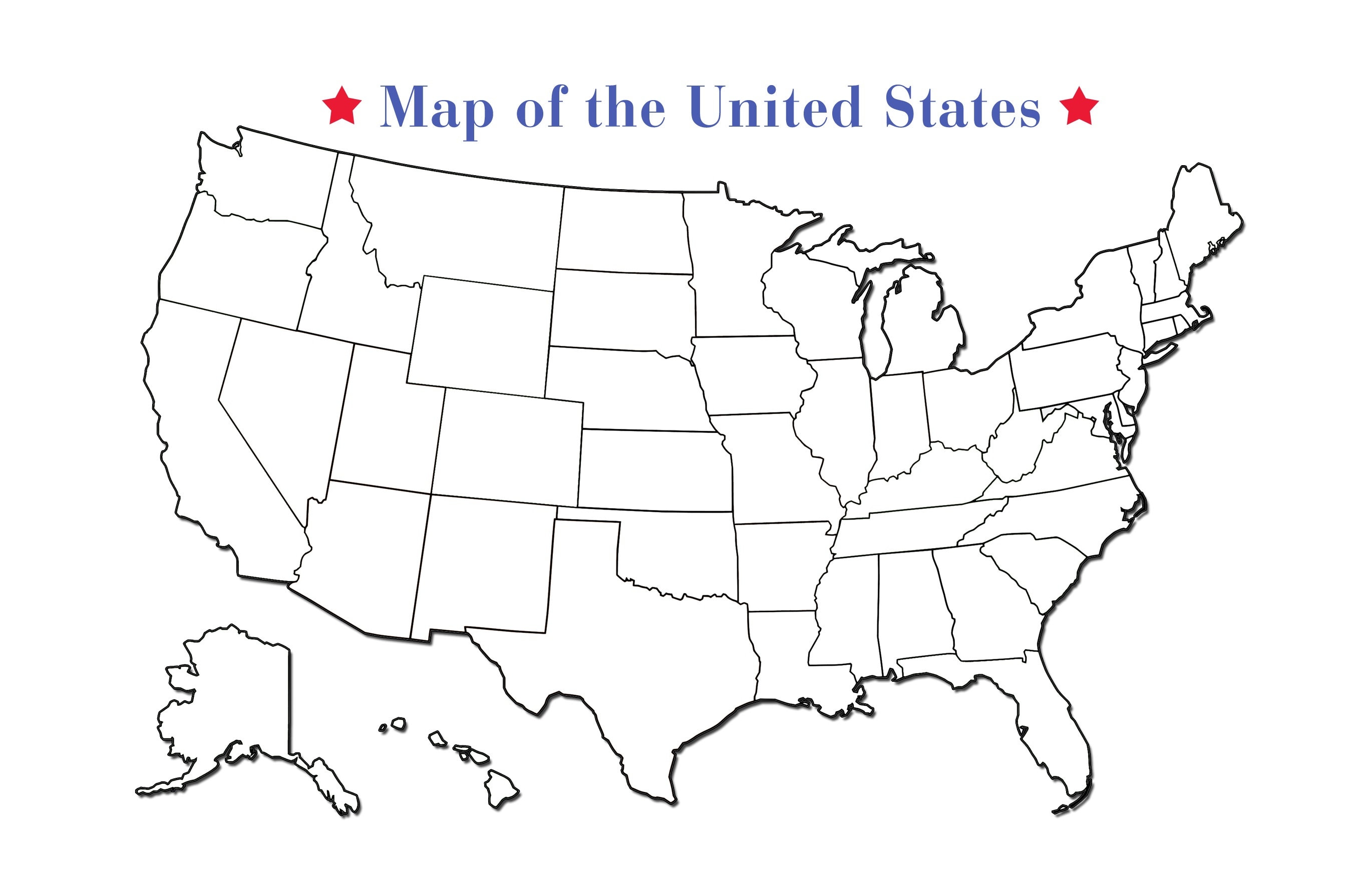 Blank Us Map Printable