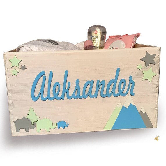 personalised baby storage box