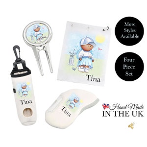 Cute personalised golf gift set, Personalised golf cart accessories, Custom golf gifts for women, Personalised golf gifts for men, Golf set