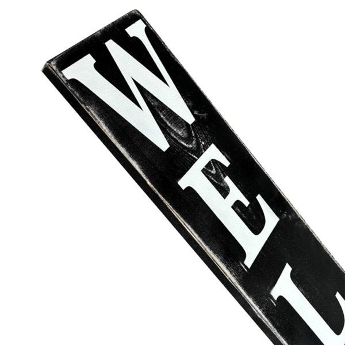 Custom Vertical Welcome Sign With Weathered Rustic Finish - Perfect ...