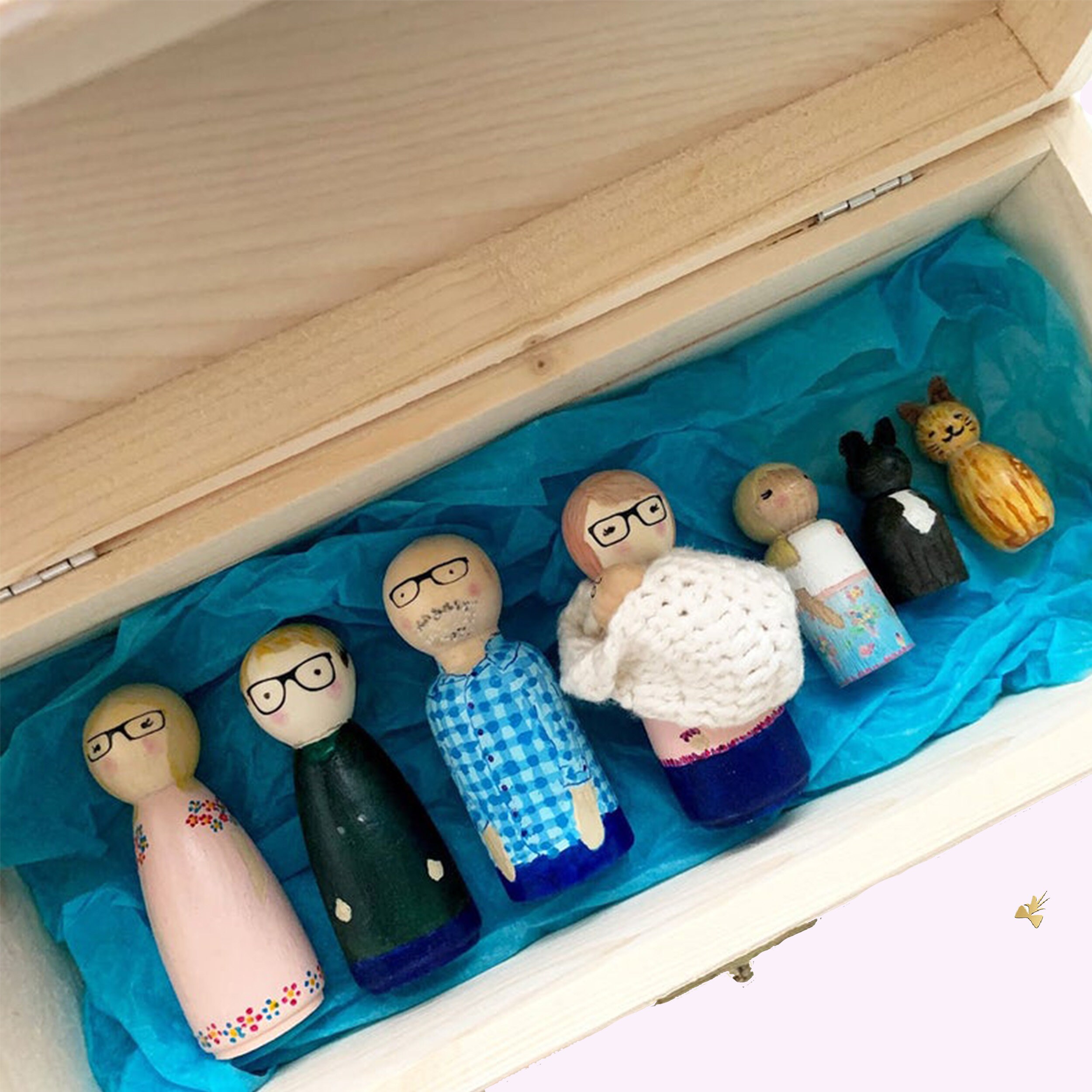 Set De 6 Figuras Familiares De Madera Con Brazos Y Piernas Móviles – Muñecos Creativos Para Decoración De Casas De Muñecas Y Juegos De Rol Imaginativos