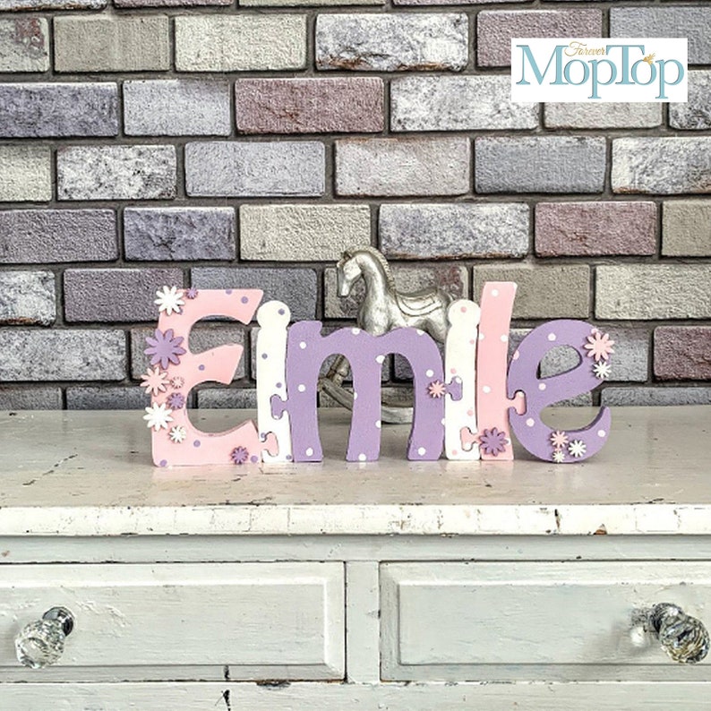 Wooden Name Puzzle Laser Cut Name Sign Name Jigsaw Jigsaw Etsy UK