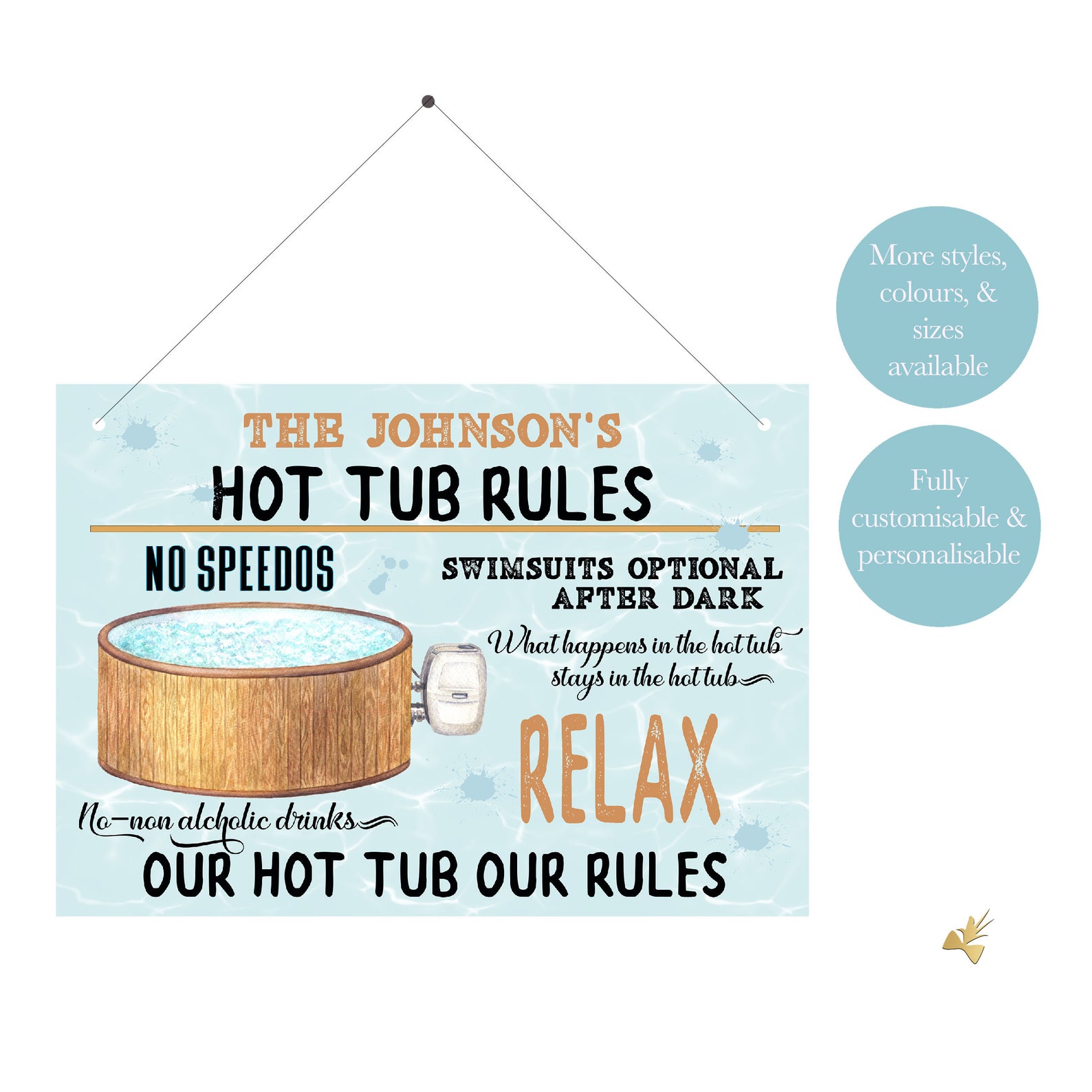 Custom Hot Tub Sign Hot Tub Rules Sign Personalised Hot Tub Etsy UK