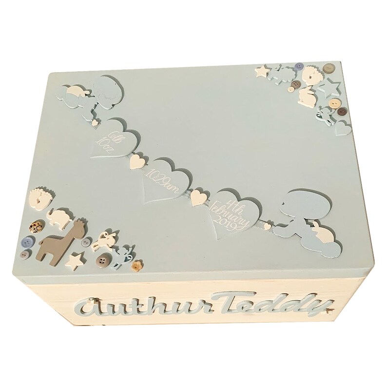 Personalised Baby Memory Memorial Box Large Baby Memorial Etsy UK