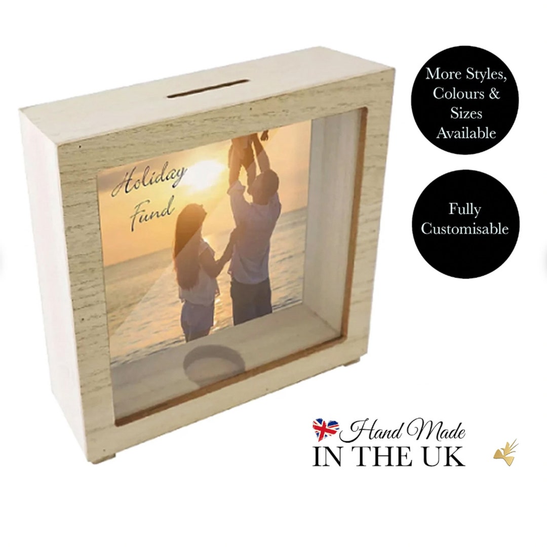 Personalised Money Box Frame, Custom Photo Money Boxes, Personalised ...