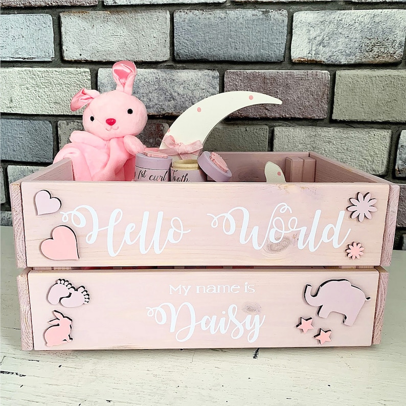 Personalised Wood Baby Memory Box Baby Memory Box Etsy UK