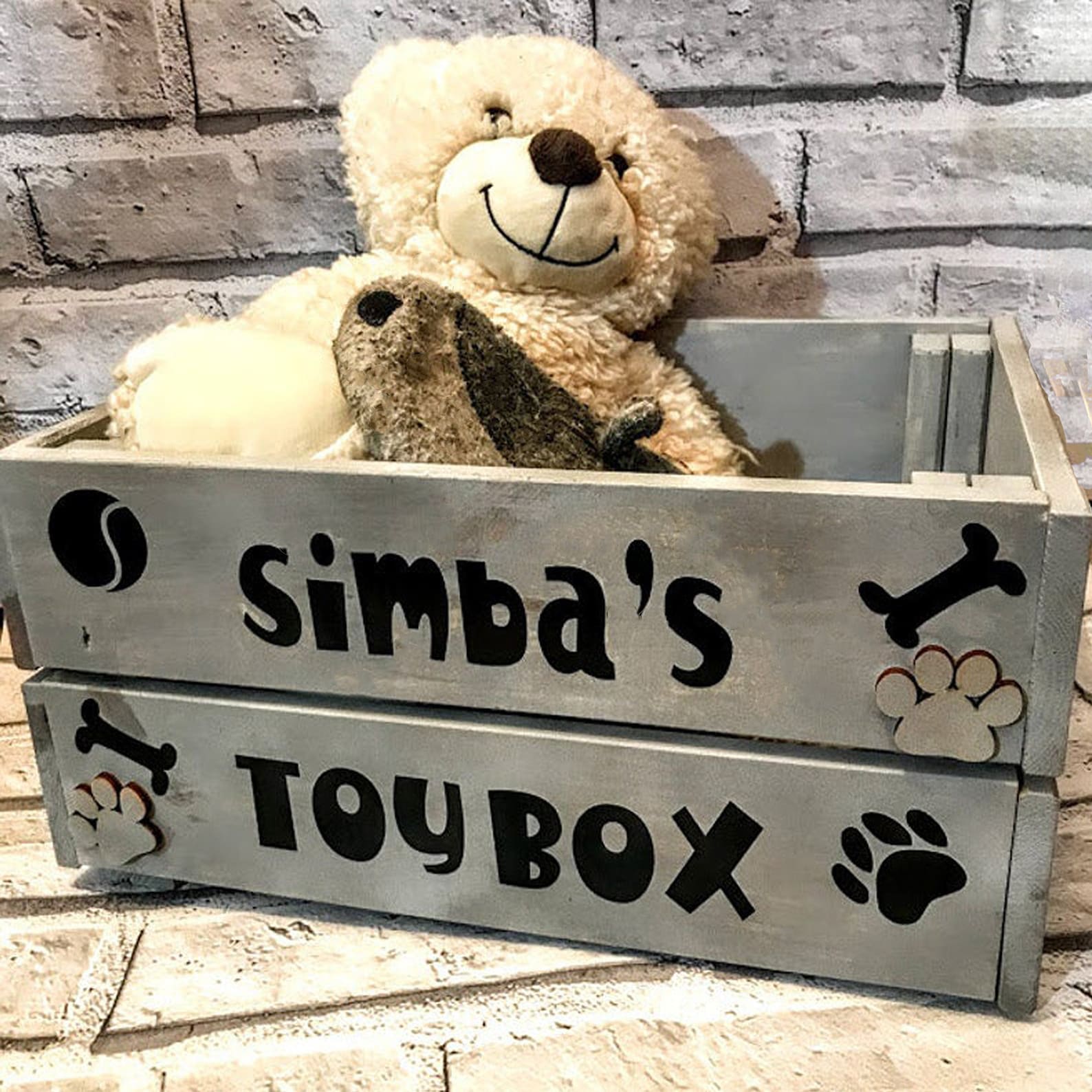 Personalised Dog Toy Storage Box Personalised Cat Toy Box Etsy UK