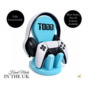 Personalised Controller Holder, Custom Gaming Controller Stand, Xbox or PS Controller Holder, Gamer Desk Accessory, Gaming Setup Gift