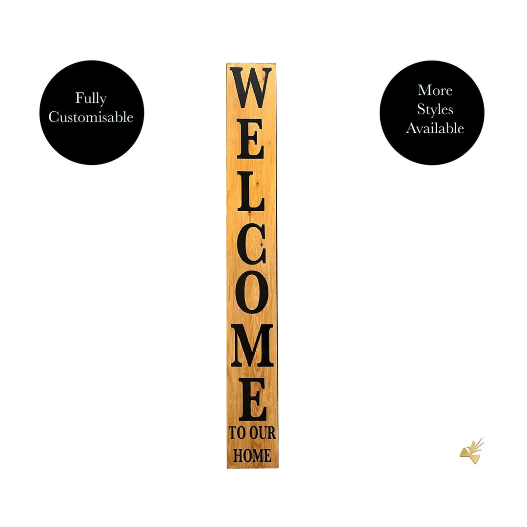 Custom Front Porch Welcome Sign, Vertical Welcome Sign, Vertical ...