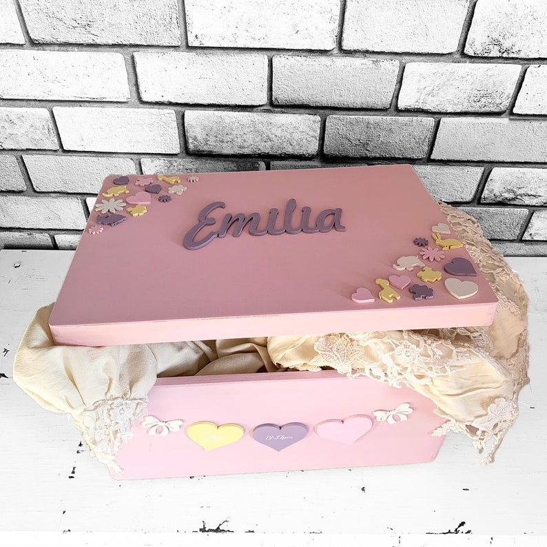 Personalised baby memory box Wood memory box Baby keepsake Etsy