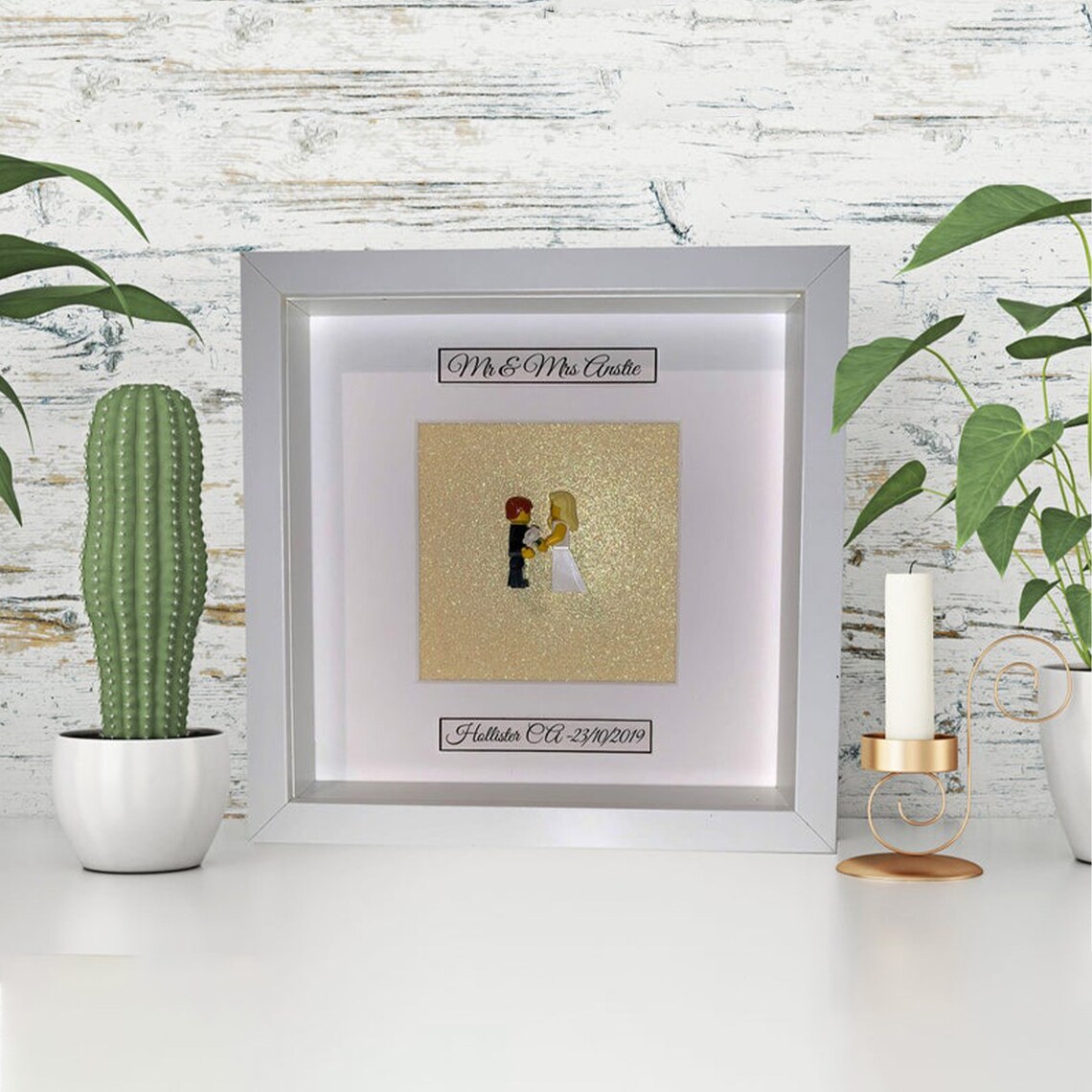 Cadre de mariage Lego personnalisé Cadeaux de mariage Lego Etsy