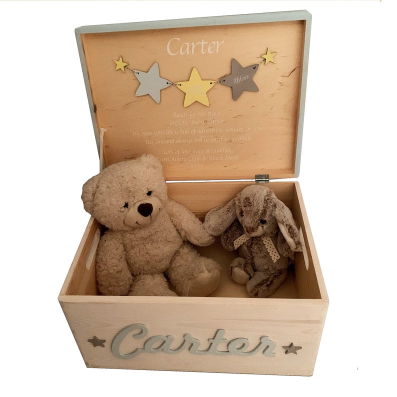 Wood Memory Box Personalised Baby Memory Box Baby Keepsake Etsy