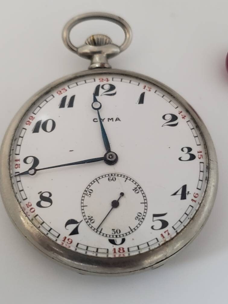 Cyma Pocket Watch Etsy
