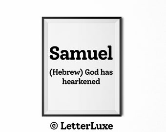Samuel Name Art Etsy