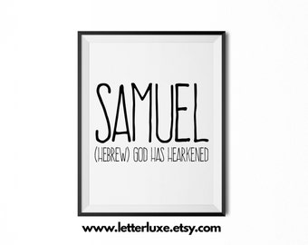 Samuel Name Art Etsy