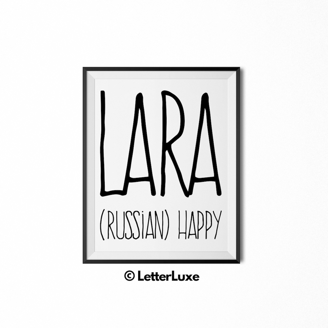 Lara Name Meaning Art Printable Birthday Party Gift Etsy