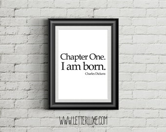 Printable for New Baby, Nursery Decor, Typography Art, Digital Print, Party Art, Wall Hanging, Instant Download, Charles Dickens Quote