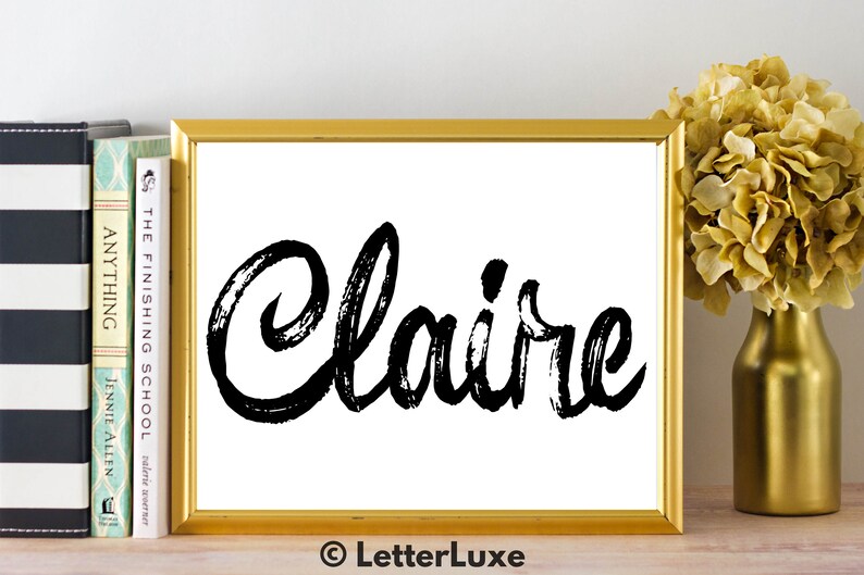 Claire Name Art Printable Gallery Wall Living Room Etsy