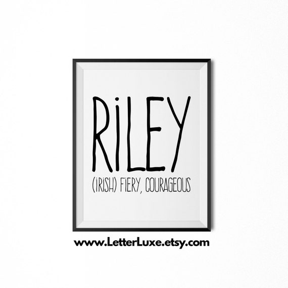 Baby and Kids Name Poems Printables - Riley