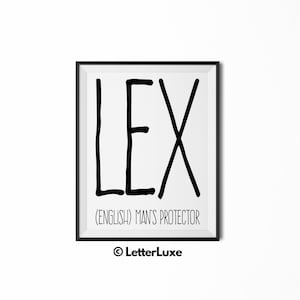 Lex Printable Kids Gift, Lex Gift, Name Meaning Art, Personalized Baby Shower Gift, Boy Nursery Decor, Name Definition Art, Instant Download