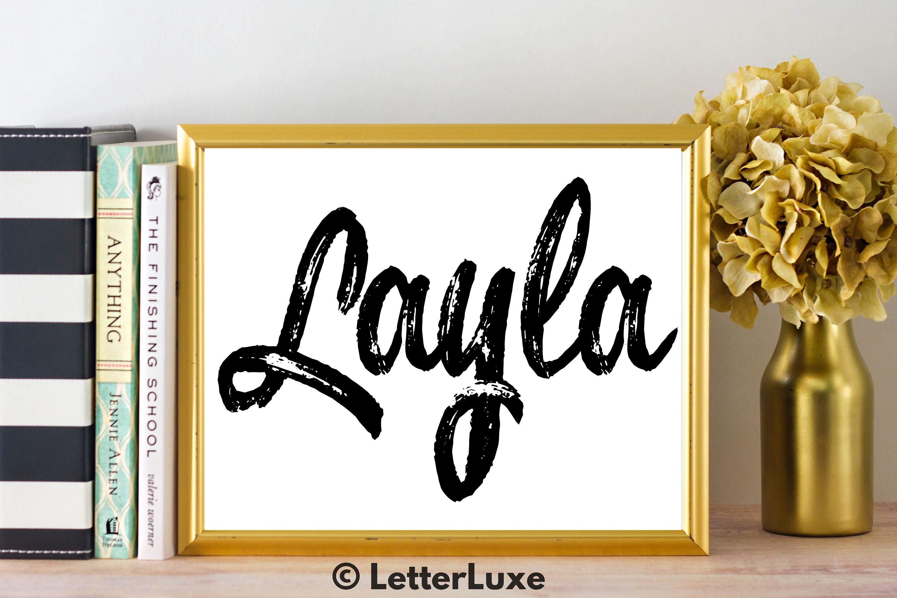 Layla Name Art Printable Gallery Wall Living Room Etsy