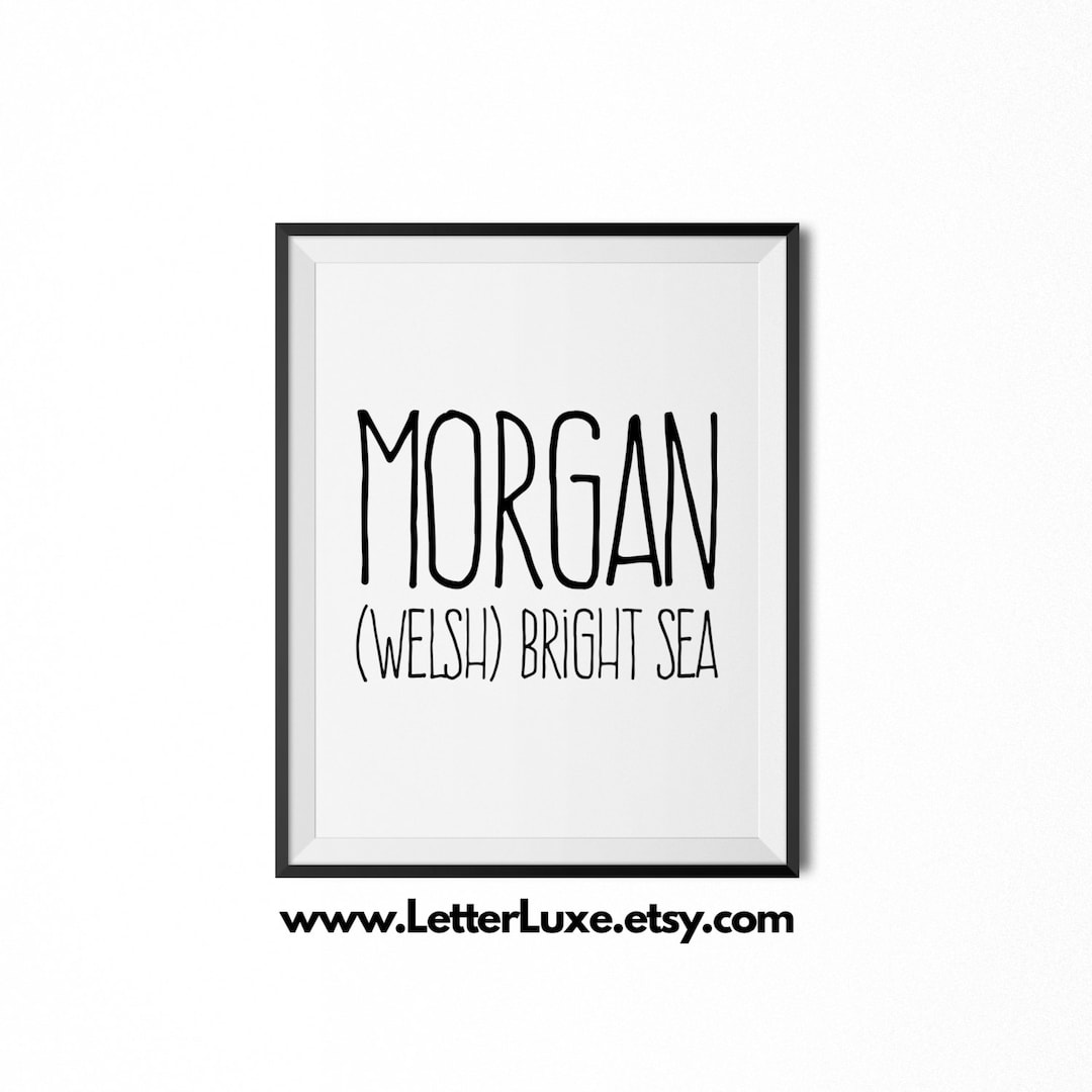 Name Meaning Art, Printable Baby Shower Gift, Nursery