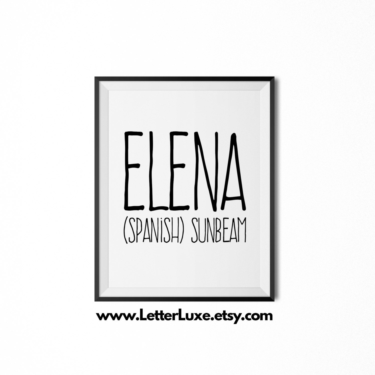 Elena Name Meaning Art Printable Baby Shower Gift Nursery Etsy
