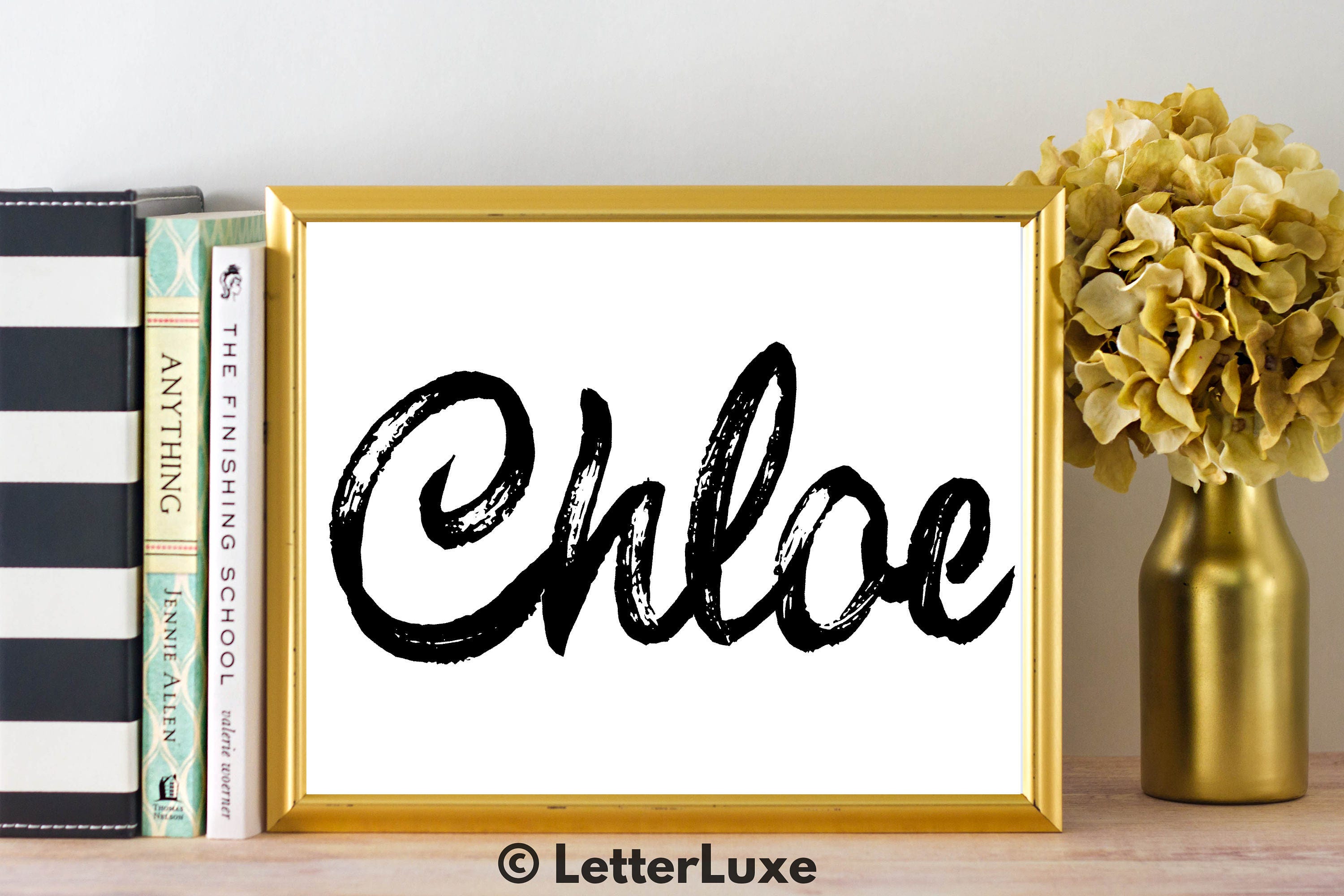 Chloe Name Art Printable Gallery Wall Living Room | Etsy