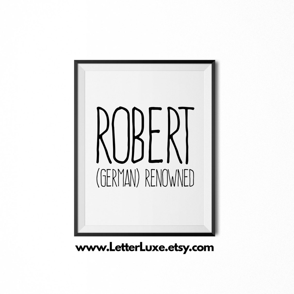 Robert Name Meaning Art Printable Baby Shower Gift Nursery Etsy