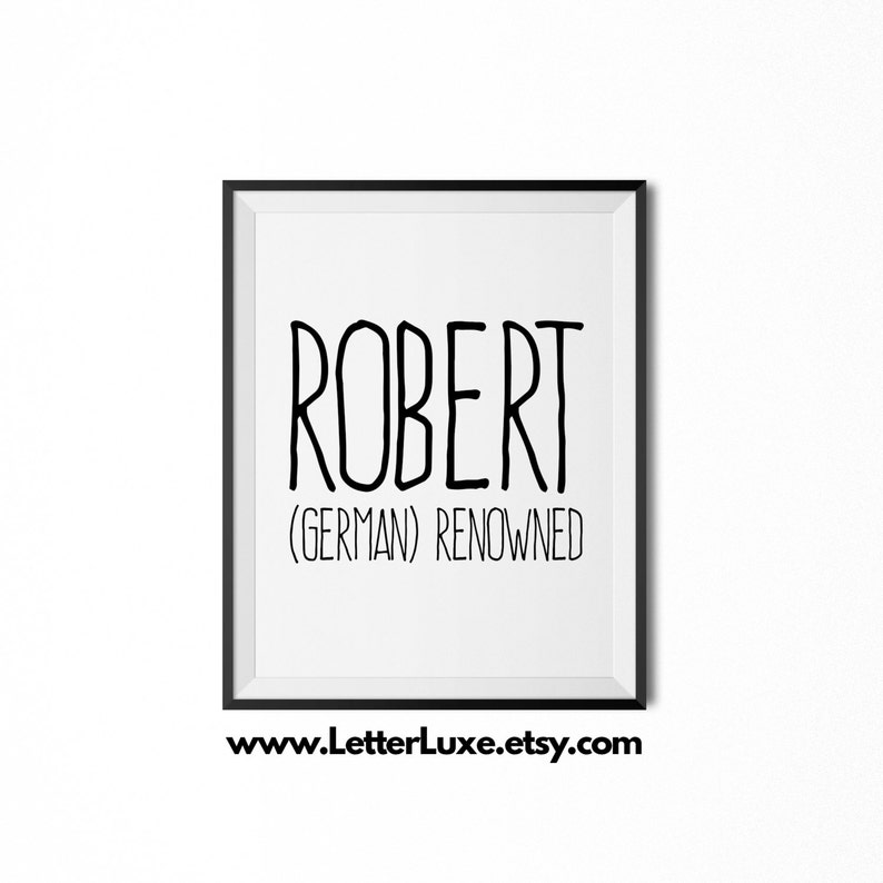 Robert Name Meaning Art Robert Gift Printable Baby Shower Gift Robert Name Meaning Art Robert Gift Printable Baby Shower Gift