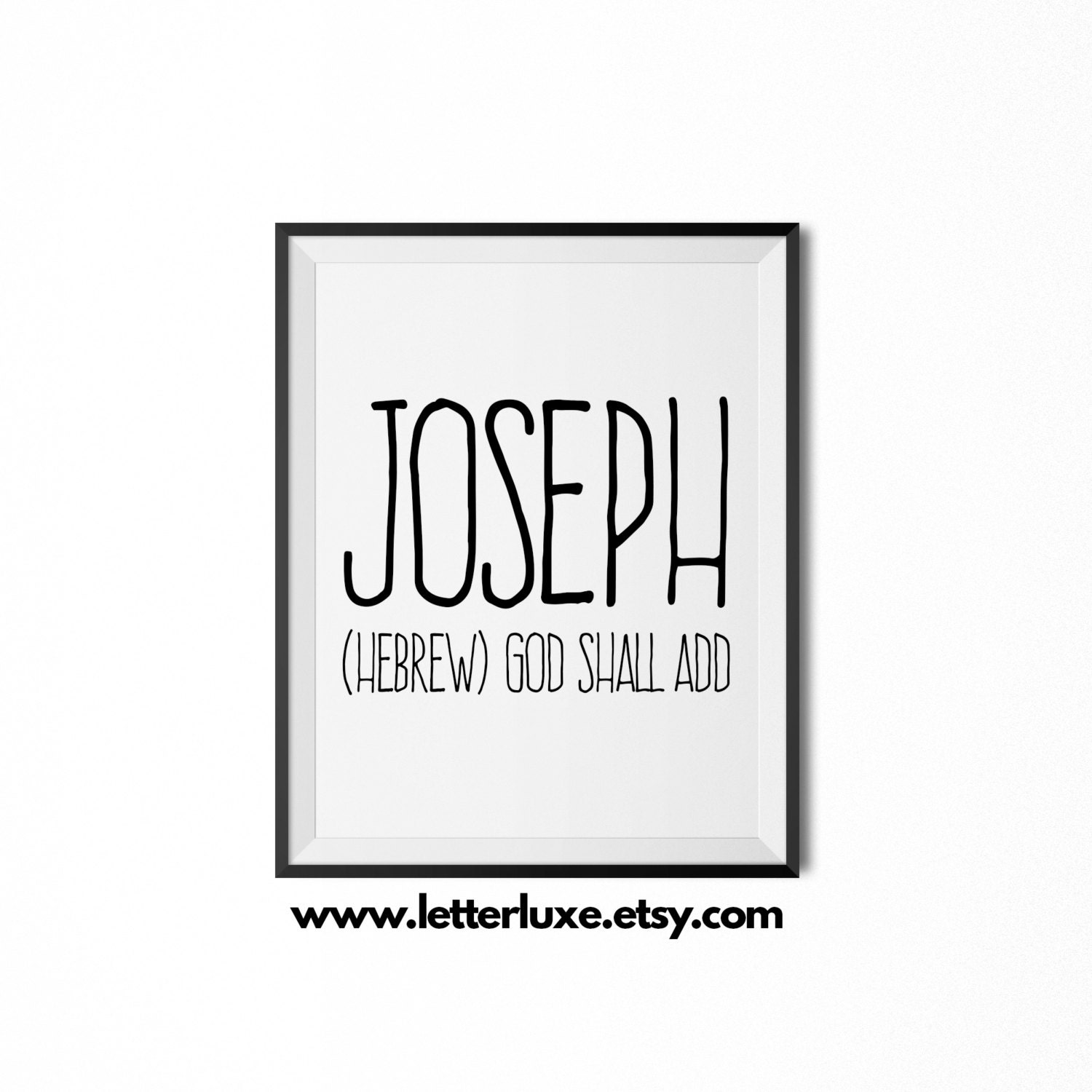 Joseph Printable Kids Gift, Joseph Name Meaning Art, Baby Shower Gift, Nursery Art, Digital